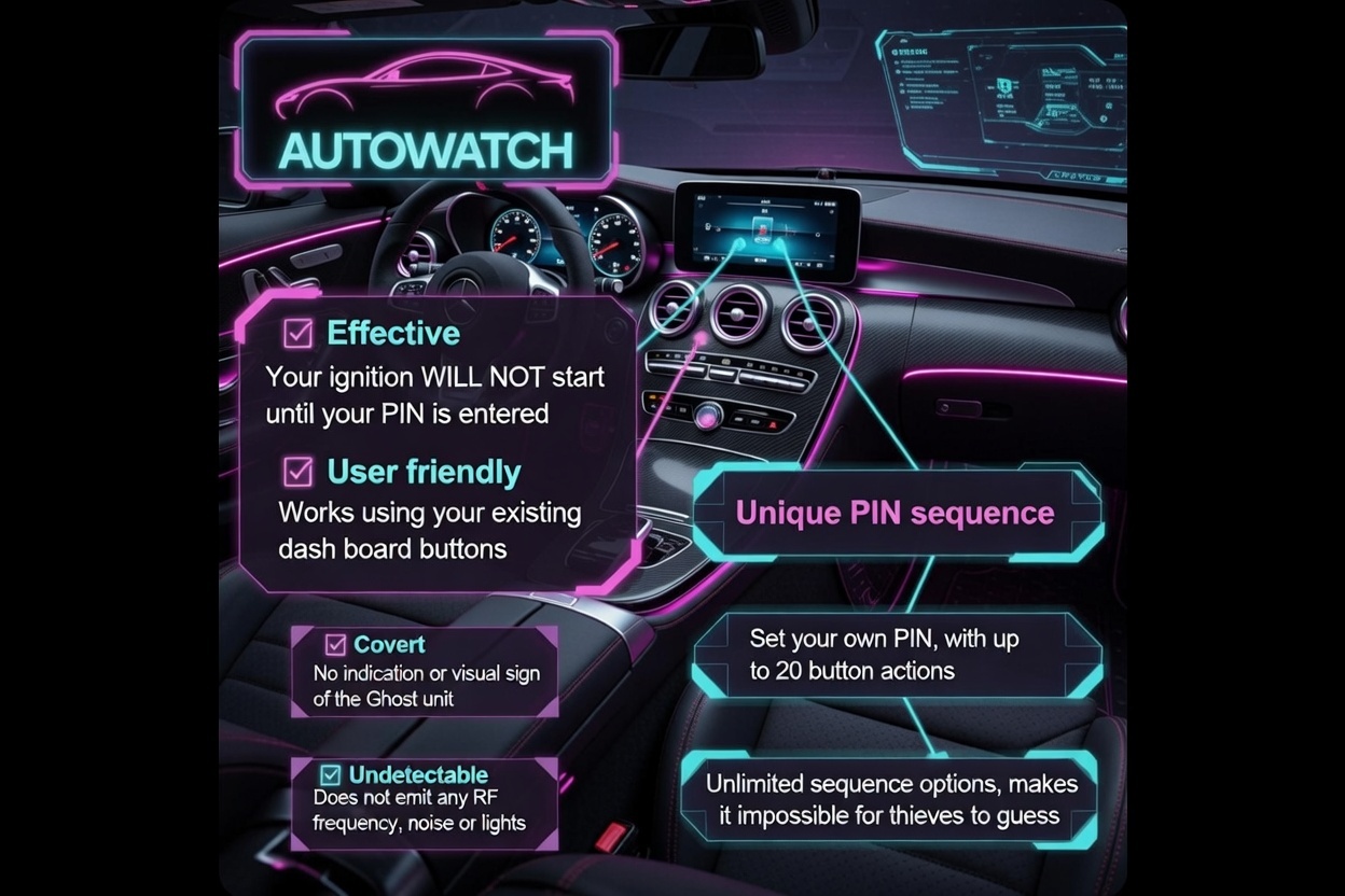 Cyberpunk Style Ghost Immobiliser Infographic